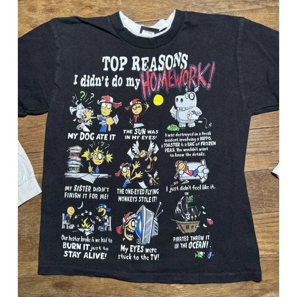 Hybrid Layered Gamer Cyber Punk Cringe Homework 2010's Graphic Top Teens Small